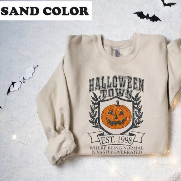 Halloweentown University Sweatshirt Halloween Town Est 1998 Sweatshirt - Picture 1 of 5